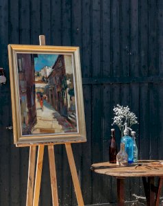 Nina, the framed painting from Provence No. 256