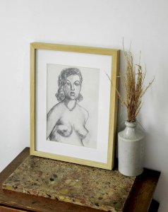 Nina, charcoal canvas No. 235