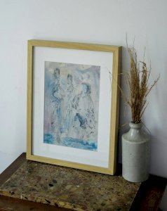 Nina, the bluish canvas N°236