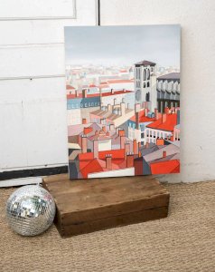 Nina, la toile "Les toits de la ville" N°274