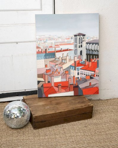 Nina, la toile "Les toits de la ville" N°274