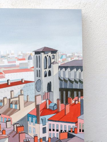 Nina, la toile "Les toits de la ville" N°274