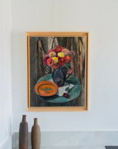 Nina, la toile peinte fleurie N°133