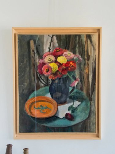 Nina, la toile peinte fleurie N°133