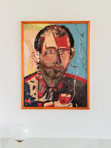 Nina, le portrait en bleu et rouge N°137