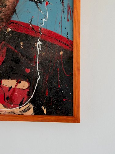 Nina, le portrait en bleu et rouge N°137