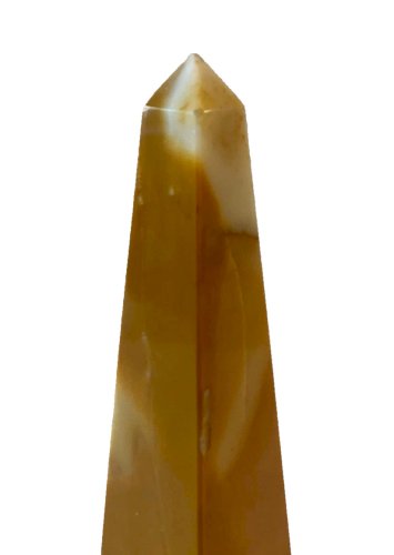 Obélisque en marbre jaune de sienne et noir XX siècle