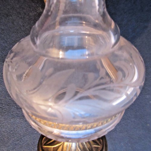 Objet religieux, Burette d'église, cristal ciselé et laiton doré, Napoléon III
