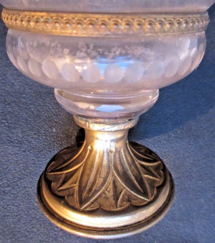 Objet religieux, Burette d'église, cristal ciselé et laiton doré, Napoléon III