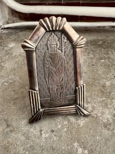 Objet religieux–Saint évêque–début XXe siècle art déco Ancien Vintage Collection