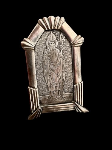 Objet religieux–Saint évêque–début XXe siècle art déco Ancien Vintage Collection