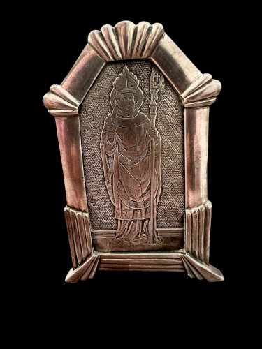 Objet religieux–Saint évêque–début XXe siècle art déco Ancien Vintage Collection