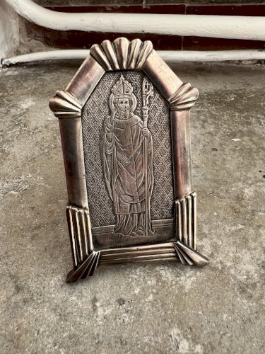 Objet religieux–Saint évêque–début XXe siècle art déco Ancien Vintage Collection