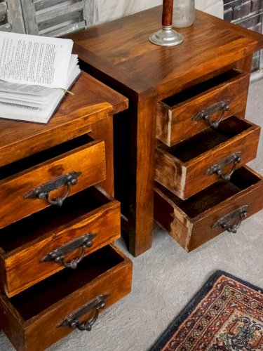 Odile, la paire de chevets en bois N°626