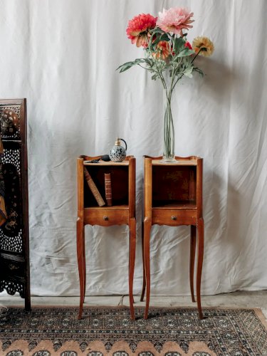 Odile, la paire de chevets fins en bois N°594