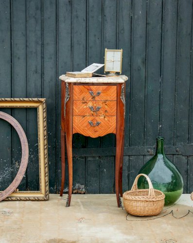 Odile, la table de chevet en bois de rose N°504