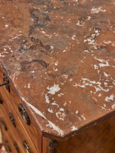 Odile, la table de chevet en bois et marbre N°660