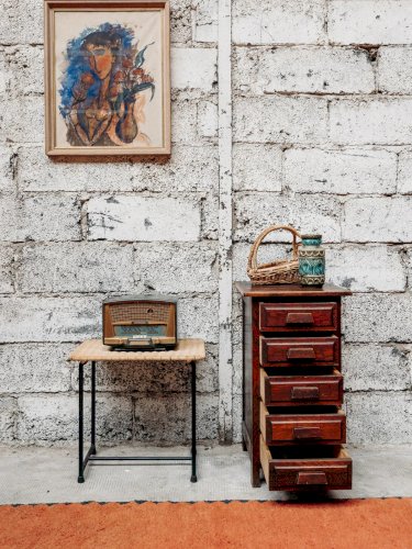 Odile, la table de chevet en bois N°497