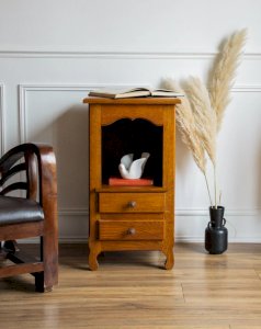 Odile, the wooden bedside table N°560