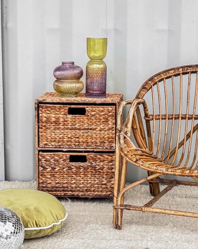 Odile, la table de chevet en rotin N°1173