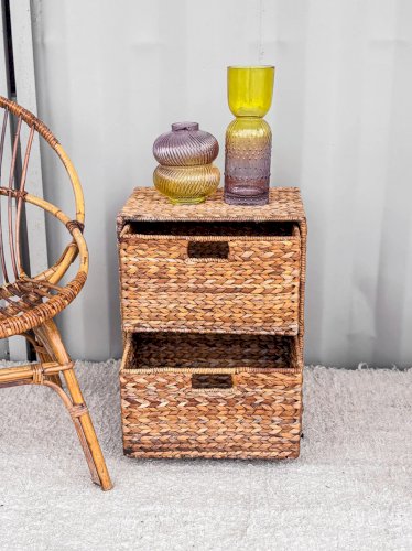 Odile, la table de chevet en rotin N°1173