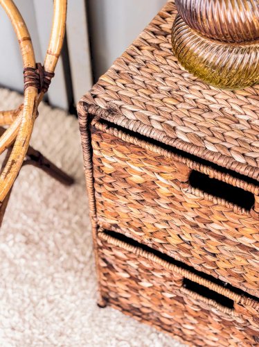 Odile, la table de chevet en rotin N°1173