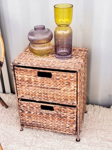 Odile, la table de chevet en rotin N°1173