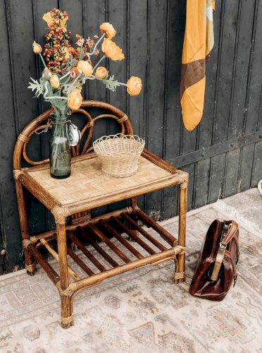 Odile, la table de chevet en rotin N°517