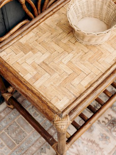 Odile, la table de chevet en rotin N°517