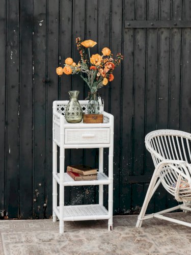 Odile, le chevet blanc en rotin N°511