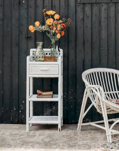 Odile, le chevet blanc en rotin N°511