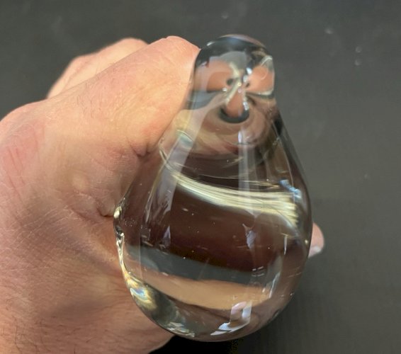 oiseau en pate de verre presse papier décoration vintage verrerie