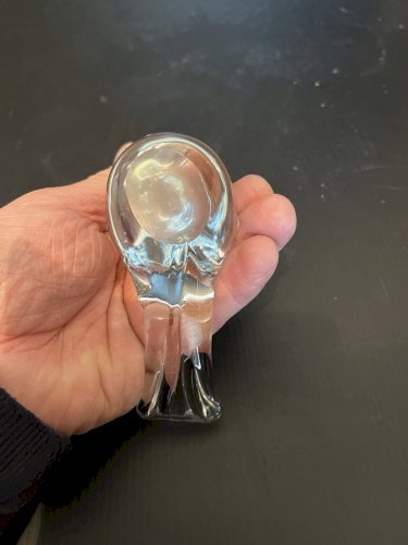 oiseau en pate de verre presse papier décoration vintage verrerie