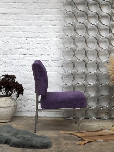 Olivia, la chauffeuse en velours et chrome N°78