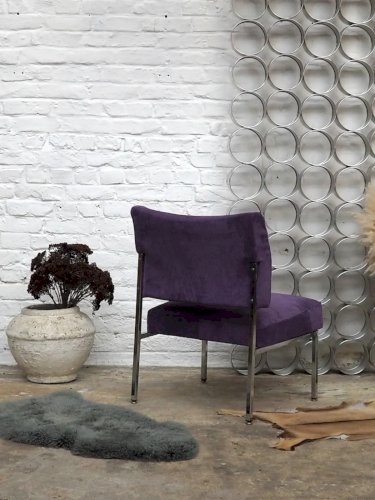 Olivia, la chauffeuse en velours et chrome N°78