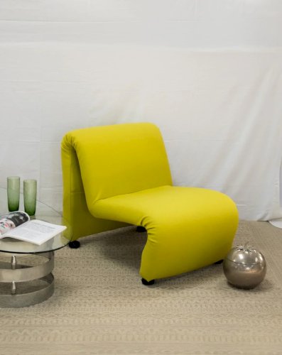 Olivia, la chauffeuse verte en tissu N°61