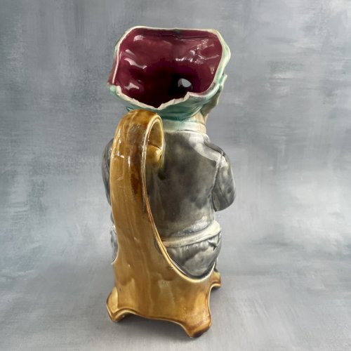 ONNAING Pichet broc cruche faience barbotine cochon hôtelier 737 à restaurer