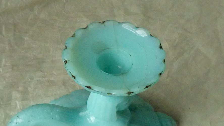 OPALINE DE FOIRE RAT DE CAVE BOUGEOIR SPHINX SUR TORTUE PORTIEUX 19 éme*