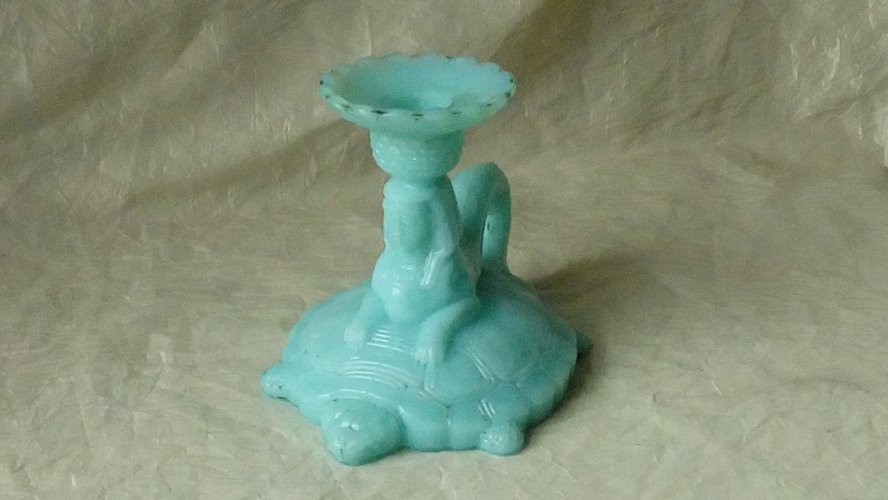 OPALINE DE FOIRE RAT DE CAVE BOUGEOIR SPHINX SUR TORTUE PORTIEUX 19 éme*