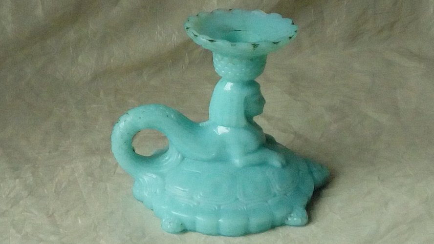 OPALINE DE FOIRE RAT DE CAVE BOUGEOIR SPHINX SUR TORTUE PORTIEUX 19 éme*