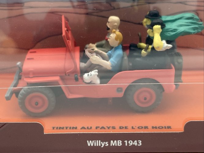  Jeep Willys MB 1943 Tintin Au Pays de lOr Noir 1/43 Atlas 