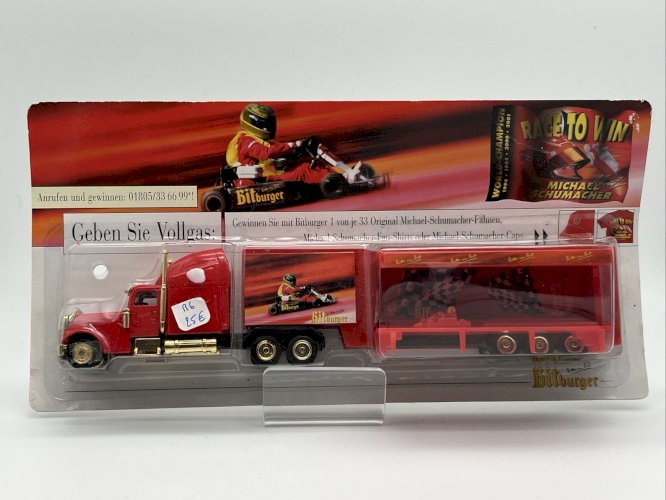  Semi-remorque Grell Werbemittel Michael Schumacher Fan-Shirts Bitburger 1/87