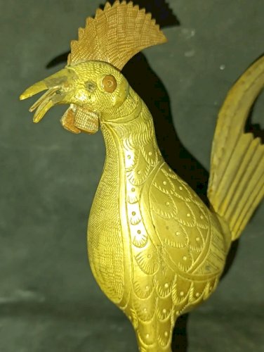 original coq en laiton dorigine indienne ou orient en etat correct