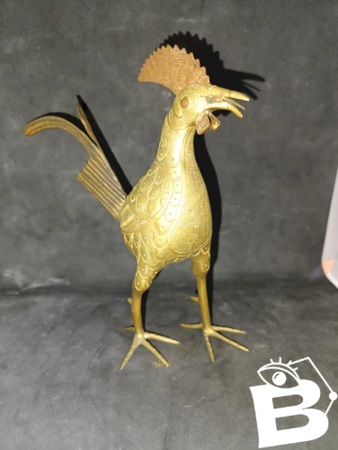 original coq en laiton dorigine indienne ou orient en etat correct