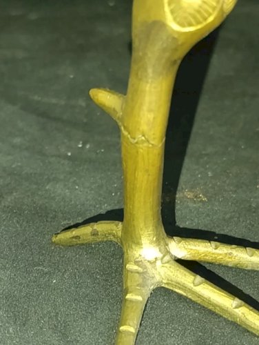 original coq en laiton dorigine indienne ou orient en etat correct