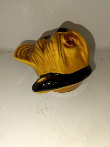 original devidoir en forme de chien signé vallauris en bon etat