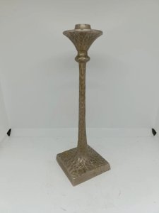 original and beautiful brutalist candleholder in hammered metal in good condition