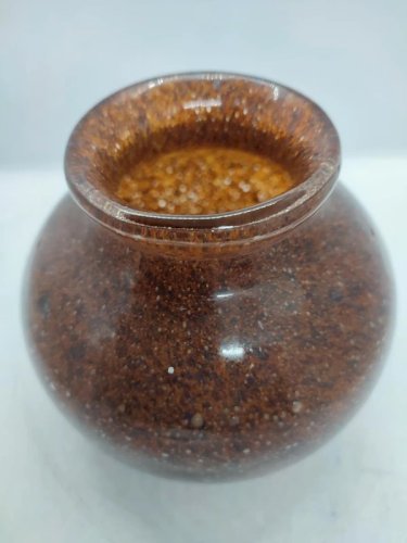 Original et peu courant vase boule en verre style sulfure en bon etat