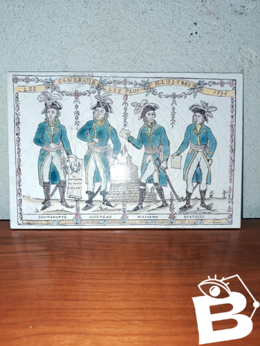 original plaque la republique francaise de terre et mer villeroy et boch en bon etat