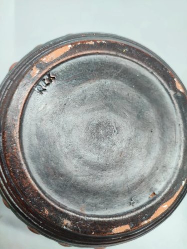 original pot a decor de grenouille typique amerique du sud en bon etat